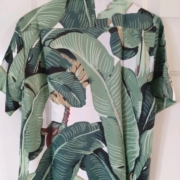 MNML Shirt Green And White Bananas Button Down Short Sleeve Men's Small - Picture 6 of 6